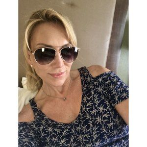 Michael Kors HVAR MK 5007 1099/36 Rose Gold/Gray Gradient Aviator New Sunglasses